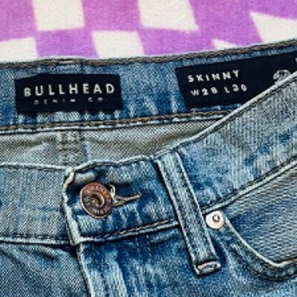 men's Bullhead blue skinny jeans waist 28, length 30 - Picture 3 of 5